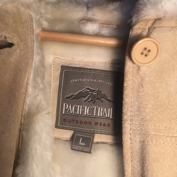 Tan genuine leather Pacific Trail coat size Large - Picture 3 of 6